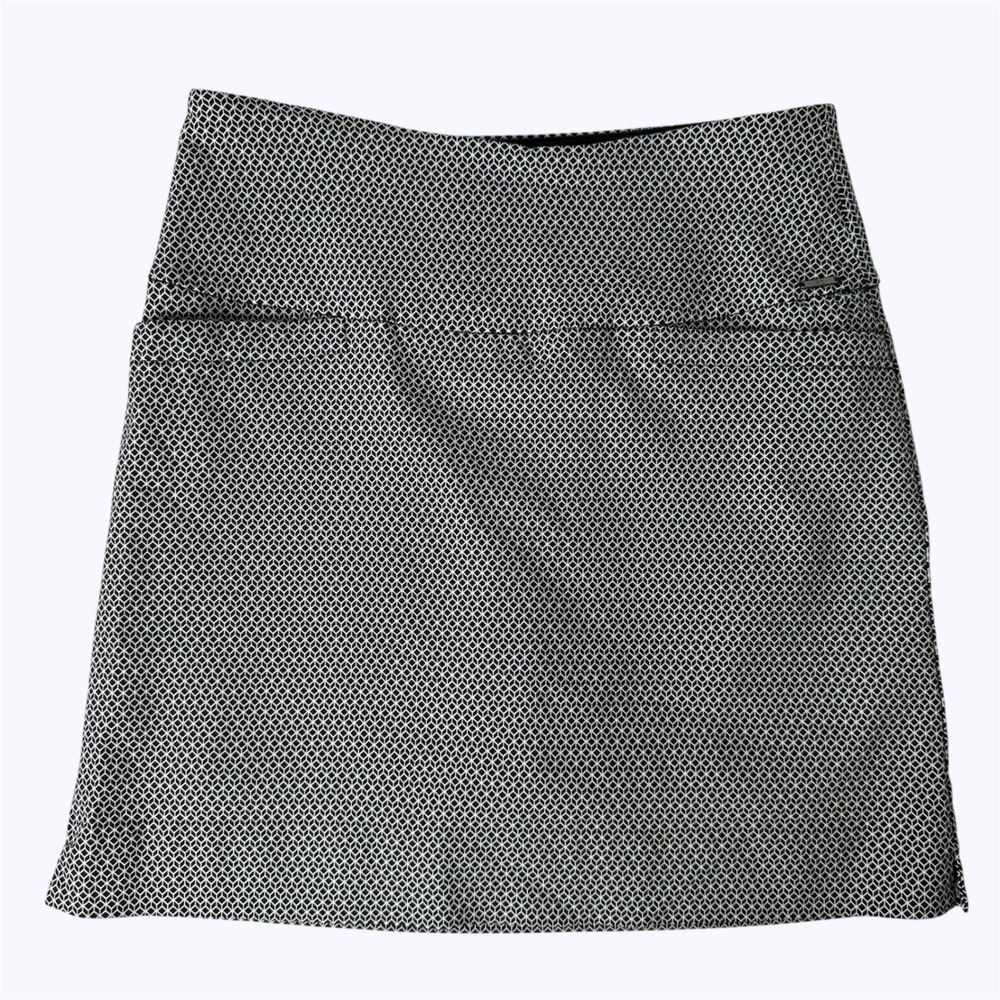SC & CO Golf Tennis Skort Black White‎ Geometric Print Pull On Skirt Shorts Sz S